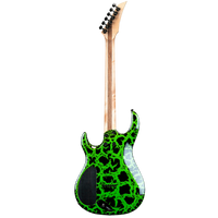 a green electric guitar back
