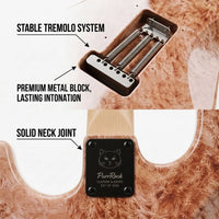 PurrRock Cat-Themed Electric Guitar Bluetooth Speaker & OTG Function