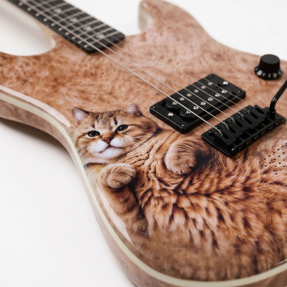 Original full-body printing design for the guitar body