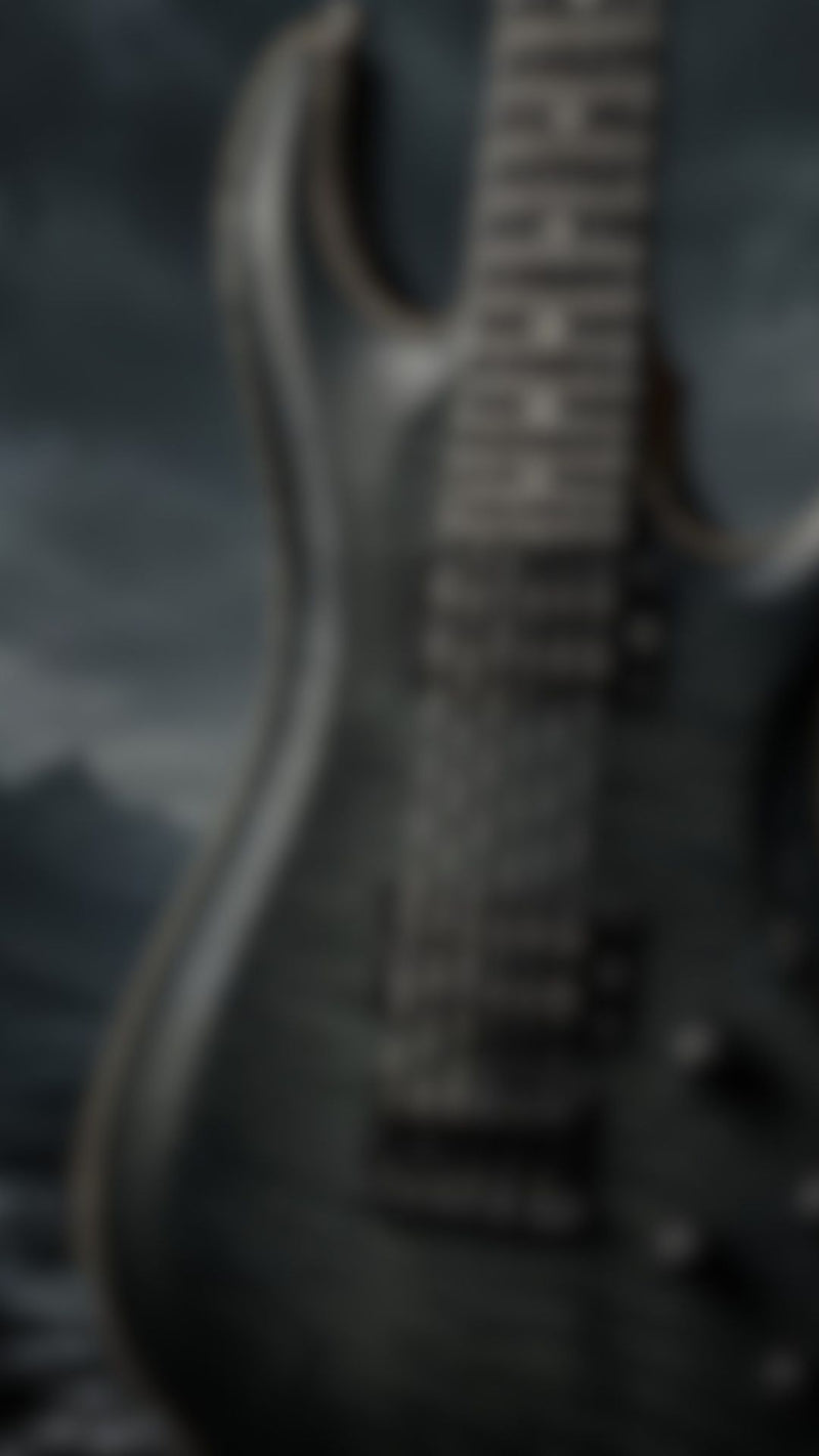 Close-up of a guitar with a blurred background
