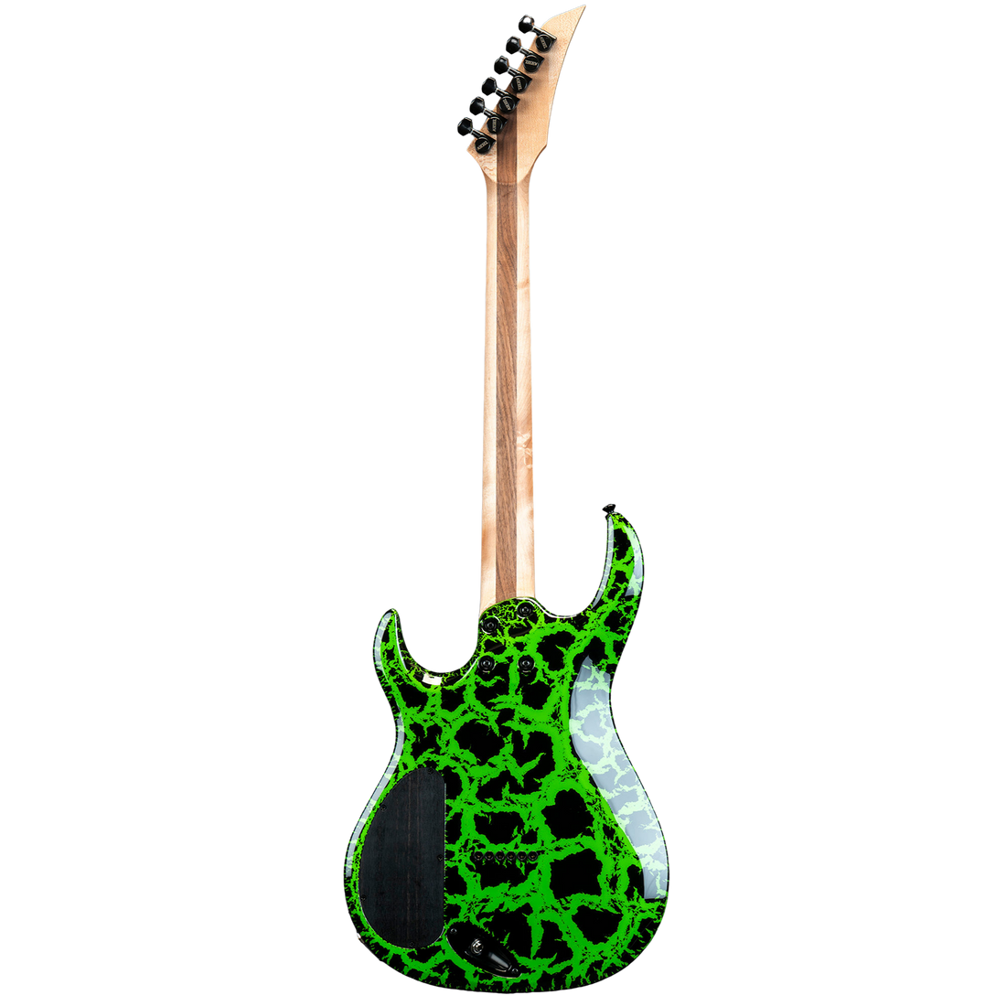 a green electric guitar back